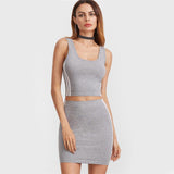 Heather Gray Track Two-Piece Set