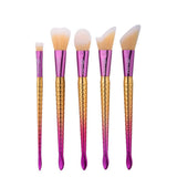White Powder Eye Blending Brushes (5 Pcs)
